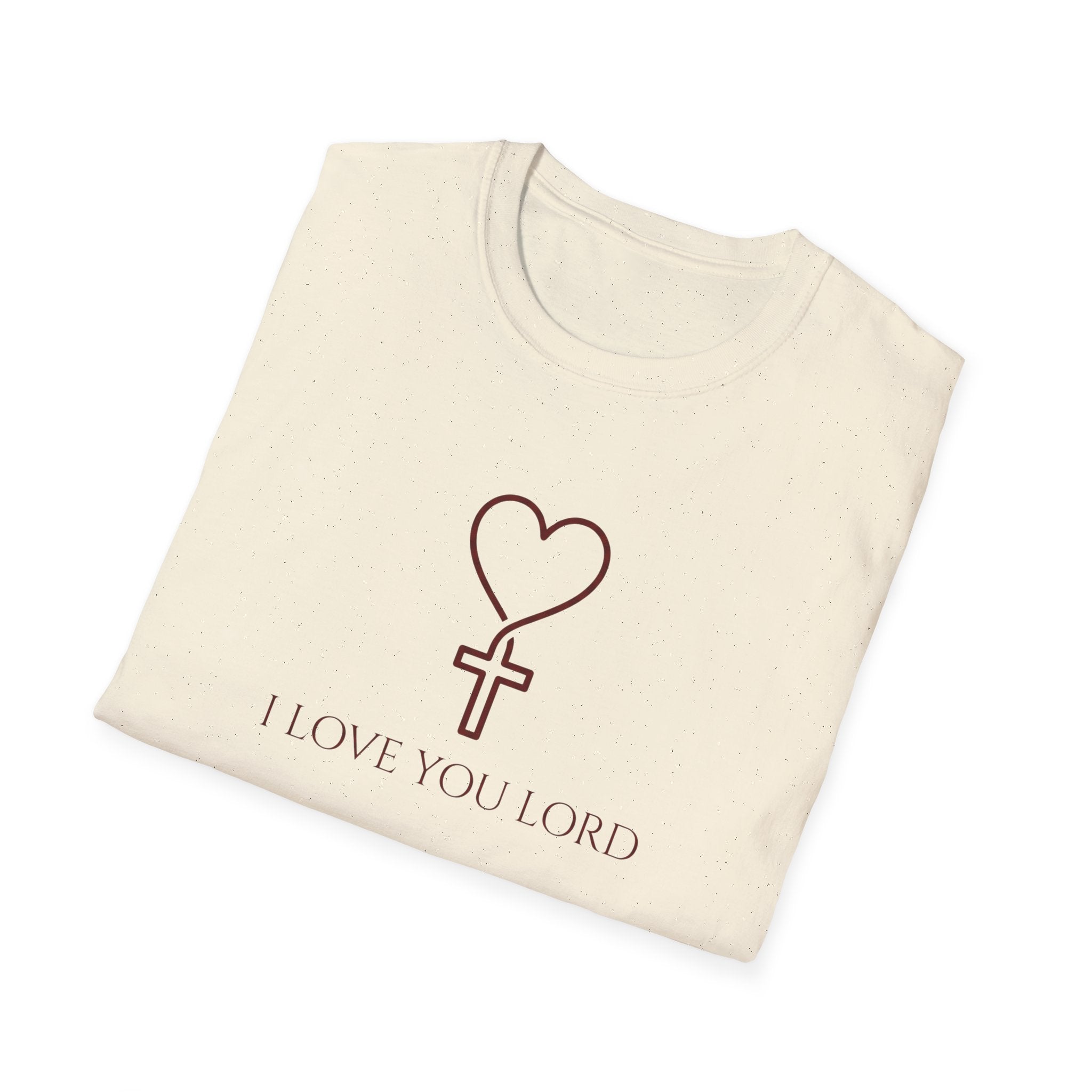 I LOVE YOU LORD HEART & CROSS  T-Shirt