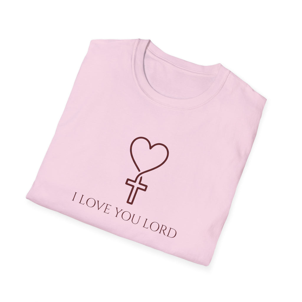 I LOVE YOU LORD HEART & CROSS  T-Shirt