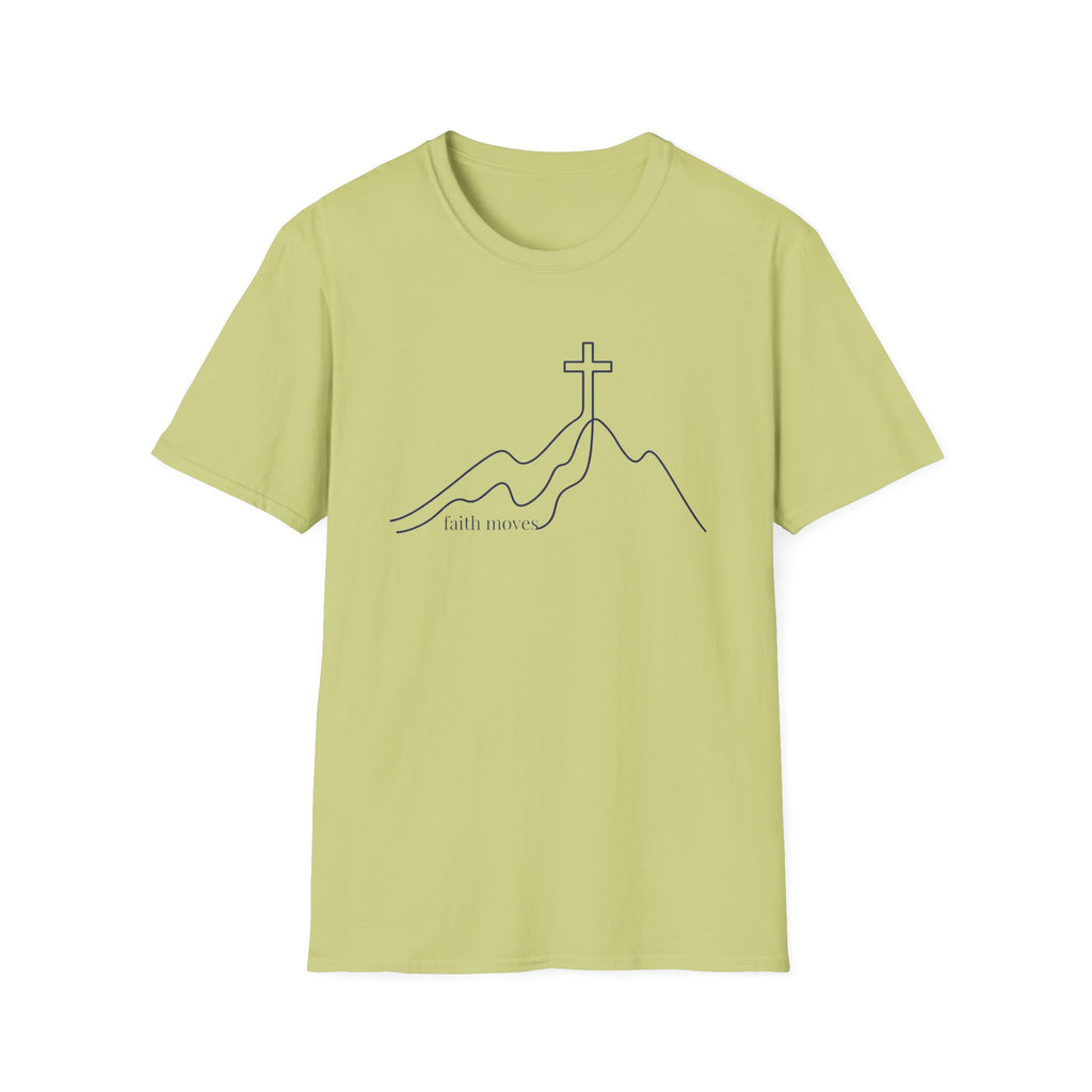 Faith Moves Line Art T-Shirt