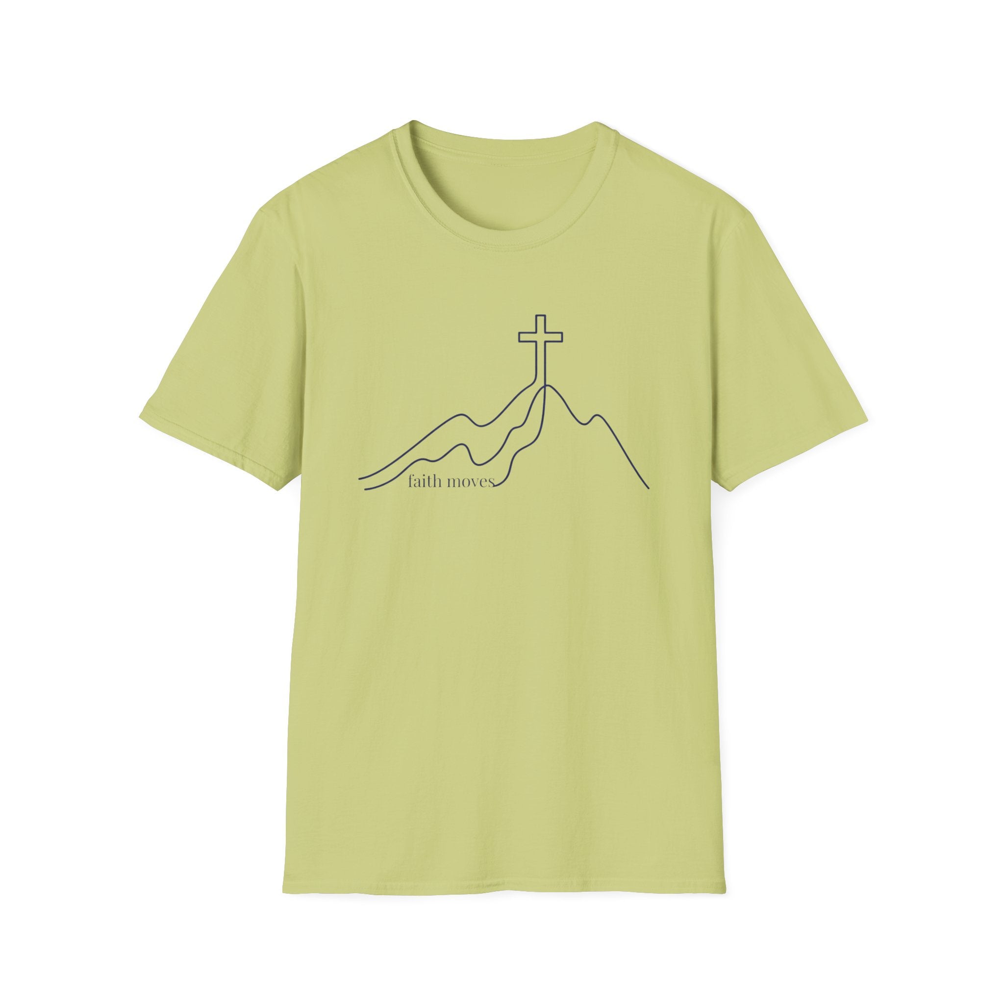 Faith Moves Line Art T-Shirt