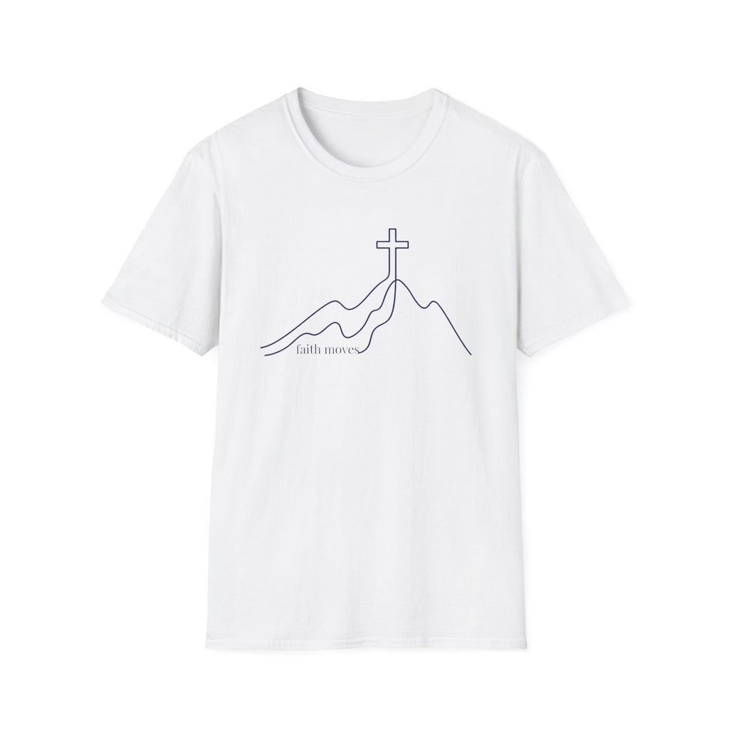 Faith Moves Line Art T-Shirt