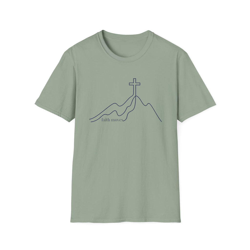 Faith Moves Line Art T-Shirt