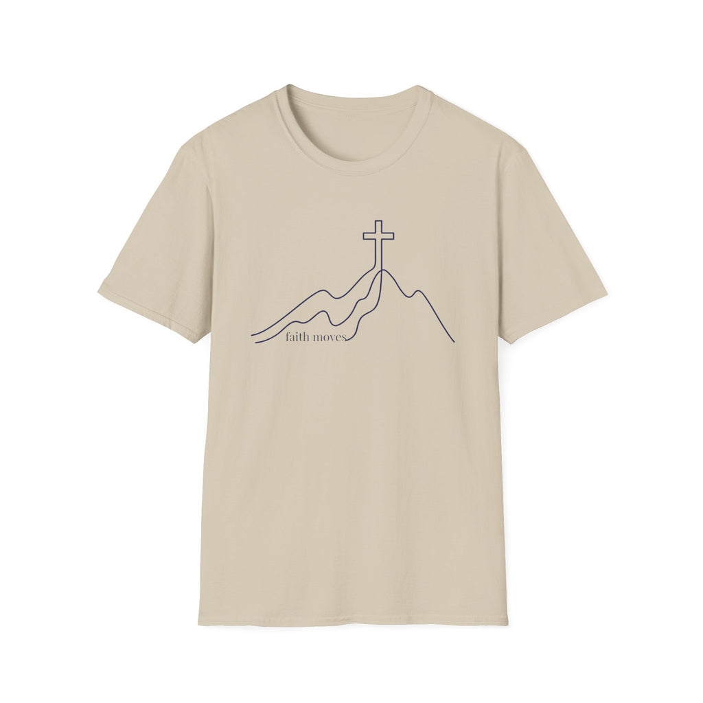 Faith Moves Line Art T-Shirt