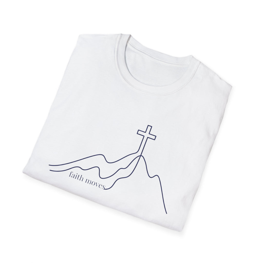 Faith Moves Line Art T-Shirt